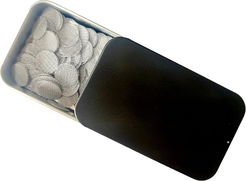 Ruilida Stainless Steel Pipe Screens 5/8 Inch 200pcs Premium Thick,0.63" Pipe Screen Filters with Metal Storage Box - Image 5